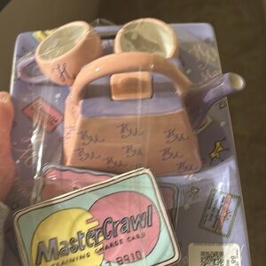 1980 vintage Mud Pie Pink and Lavender Tea Set